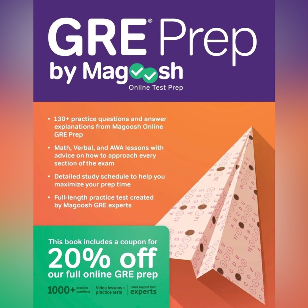 GRE Prep Book By Magoosh